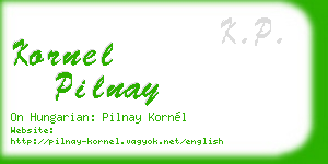 kornel pilnay business card